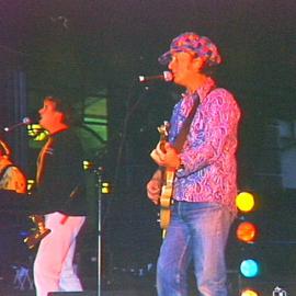 Mental As Anything at concert in Martin Place, Sydney, 2000