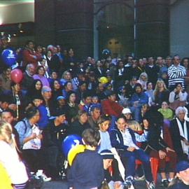 Mental As Anything - crowd shot at concert in Martin Place, Sydney, 2000