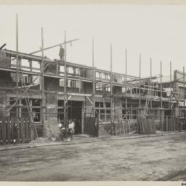 Print - Construction of the Municipal Council of Sydney Motor Garage, Darlinghurst, 1918
