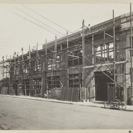 Print - Construction of the Municipal Council of Sydney Motor Garage, Darlinghurst, 1918
