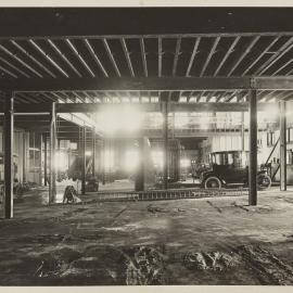 Print - Construction of the Municipal Council of Sydney Motor Garage, Darlinghurst, 1918