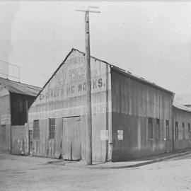 Print - Construction of the City Municipal Fruit Market Building Number 3 in Haymarket, 1910