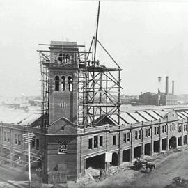 Print - Construction of the City Municipal Fruit Market Building Number 3 in Haymarket, 1911