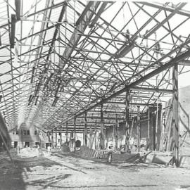 Print - Construction of the City Municipal Fruit Market Building Number 3 in Haymarket, 1911