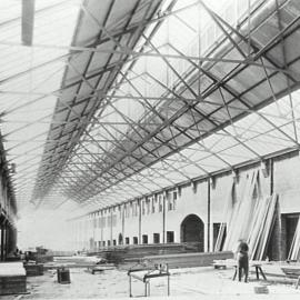 Print - Construction of the City Municipal Fruit Market Building Number 3 in Haymarket, 1911