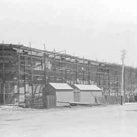 Print - Construction of the City Municipal Fruit Market Building Number 3 in Haymarket, 1911