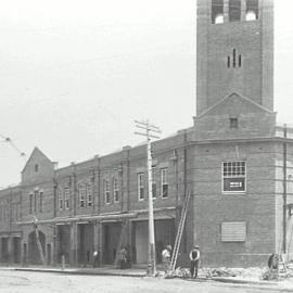 Print - Construction of the City Municipal Fruit Market Building Number 3 in Haymarket, 1911