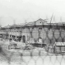 Print - Construction of the City Municipal Fruit Market Building Number 3 in Haymarket, 1911