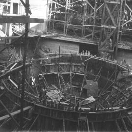 Print - Construction of the Hippodrome, Haymarket, 1915