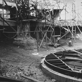 Print - Construction of the Hippodrome, Haymarket, 1915