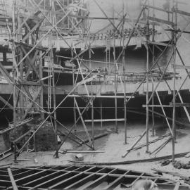 Print - Construction of the Hippodrome, Haymarket, 1915