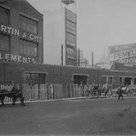 Print - Construction of Sydney Municipal Council Store, Haymarket, 1915