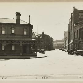 Print - Streetscape, corner of Pier and Harbour Streets Sydney, 1937