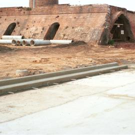 Laying of a new road and kerb at Sydney Park St Peters, 1986