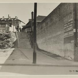 Print - Steps to Barcom Avenue from McLachlan Street Darlinghurst, 1940