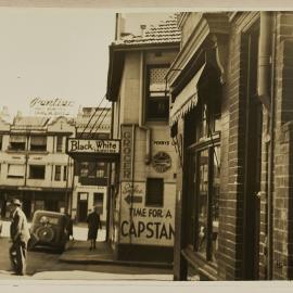 Print - Streetscape, corner of Kings Cross Road and Penny Lane Potts Point, 1940