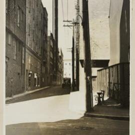 Print - Streetscape, Llankelly Place towards Darlinghurst Road Potts Point, 1940