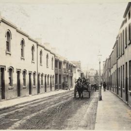 Print - Streetscape with buildings along Wexford Street Surry Hills, 1906