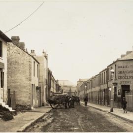 Print - Streetscape with Sing Kee & Son, Wexford Street towards Elizabeth Street Surry Hills, 1906