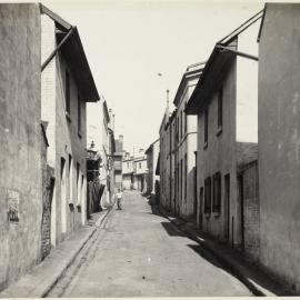 Print - Buildings along Exeter Place Surry Hills, 1906