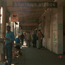 The dilapidated condition of the entrance to Newtown Railway Station King Street Newtown, 1987