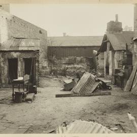 Print - Backyard and outbuildings in Goulburn Street Surry Hills, 1922