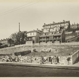 Print - Houses on Brougham Street from Duke Street Woolloomooloo, 1922