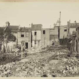 Print - Partially demolished houses, East Street Surry Hills, 1922