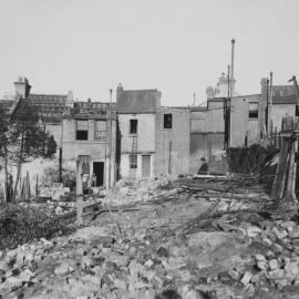 Print - Partially demolished houses, East Street Surry Hills, 1922