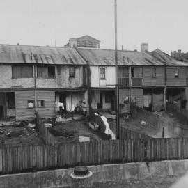 Print - Rear of timber terraces on Susan Street Annandale, 1923
