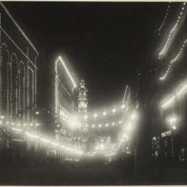 Print - Street Illuminations, Martin Place Sydney, 1920