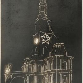 Print - Sydney Town Hall Illuminations, George Street Sydney, 1927