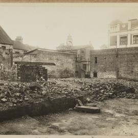 Print - Vacant block and buildings, Castlereagh Lane Surry Hills, 1922