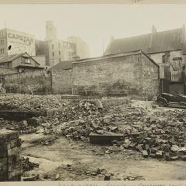 Print - Vacant block and buildings from Castlereagh Lane Surry Hills, 1922