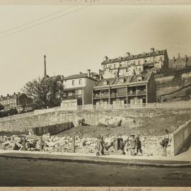 Print - Houses on Brougham Street from Duke Street Woolloomooloo, 1922