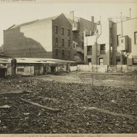 Print - Demolition of Queens Court, Dalley Street Sydney, 1922