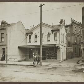 Print - Streetscape with Oxford Loan Office in Flinders Street Surry Hills, 1916