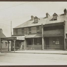 Print - Chung and Sing grocers and terrace houses, Flinders Street Surry Hills, 1916