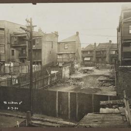 Print - Rear of buildings and vacant block, Little Albion Street Surry Hills, 1920
