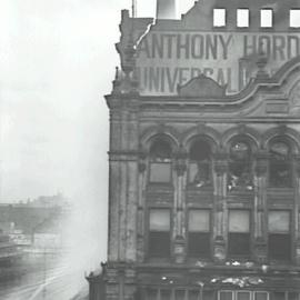Print - Anthony Hordern Palace Emporium fire, George Street Haymarket, 1901