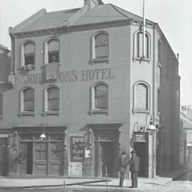 Print - Johnston's Hotel, Pitt Street Sydney, circa 1901