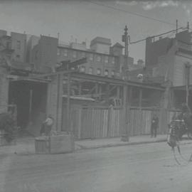 Print - Construction of the Castlereagh Street Sub Station, Haymarket, circa 1918