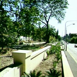 Retaining wall, Hyde Park South Upgrade, College Street Sydney, circa 1992