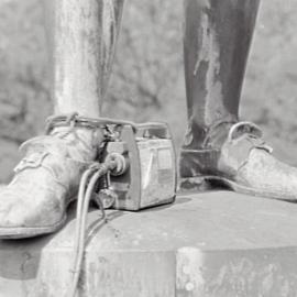 Base of Captain Cook statue, Hyde Park, Park and College Streets Sydney, 1992