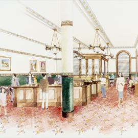 Haymarket Chambers restoration, proposed library interior, George Street Sydney, circa 1992