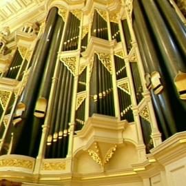 Town Hall Grand Organ, view of pipes, George Street Sydney, 1991