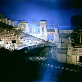 Capitol Theatre before restoration, Interior west wall, Hay Street Haymarket Sydney, circa 1992