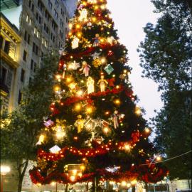The Christmas Tree in Martin Place, Pitt Street Sydney, 1992