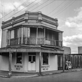 Butcher shop, Franklyn Street Glebe, 1953