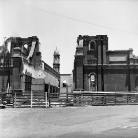 Partially demolished Exhibition Building, Prince Alfred Park, Chalmers Street Surry Hills, 1953